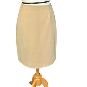 Caslon Knee Length Skirt Size 12 Light Tan Classic Work Wear
